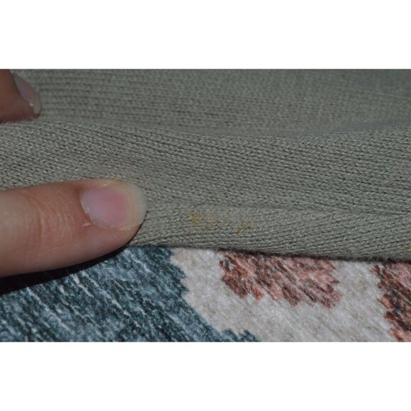 Vintage Talbots Gray Green Turtle Neck Sweater Womens Large 100% Cotton Neutral - Picture 5 of 8